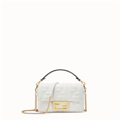 fendi mini baguette white|fendi mini baguette popular handbag.